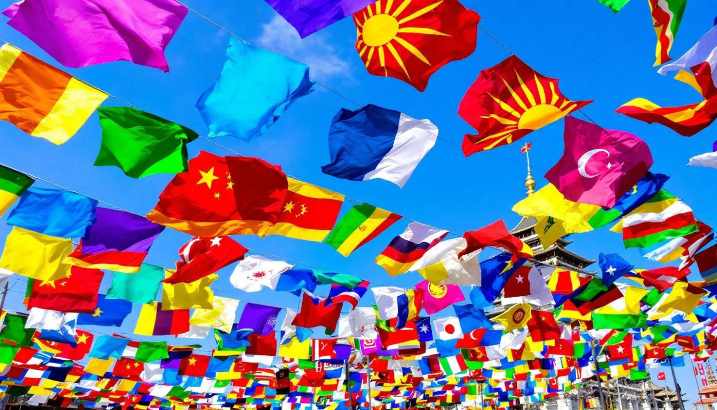 International - Symbolisme et histoire derrière les drapeaux asiatiques